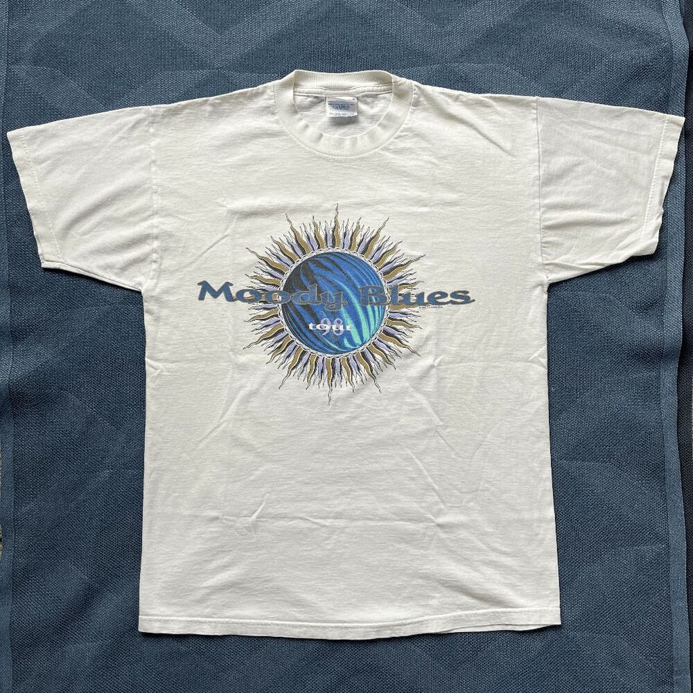 VTG 90s Moody Blues 1998 Tour Tee Band Shirt Rock Single Stitch USA L